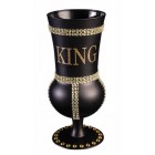 King Birthday Black and Gold Rhinestone Goblet Cup Keepsake Gift Idea